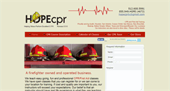 Desktop Screenshot of hopecpr.com