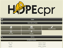 Tablet Screenshot of hopecpr.com